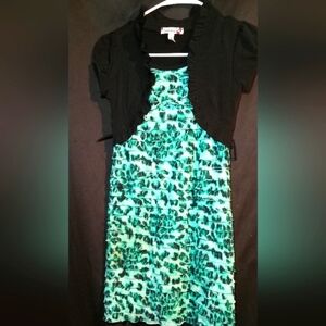 Speechless size 8 black and teal